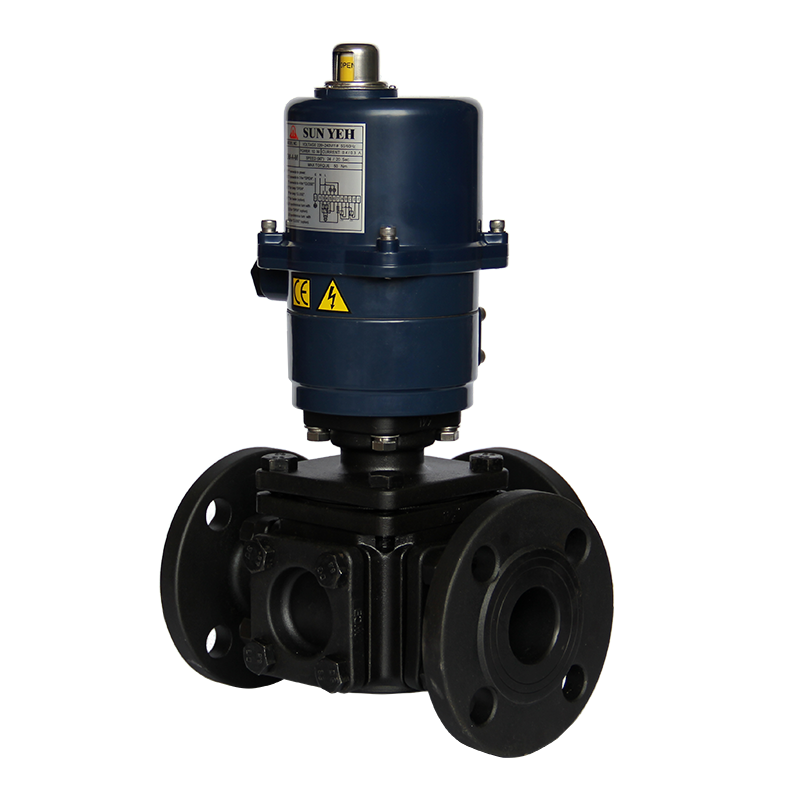 SUNYEH電動三通碳鋼球閥 SUNYEH電動三通碳鋼球閥